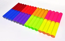 32 Pcs 8 DIFFERENT COLOR 3/4” OD x Nominal 3" LONG CLEAR ACRYLIC ROD DOWELS PEGS