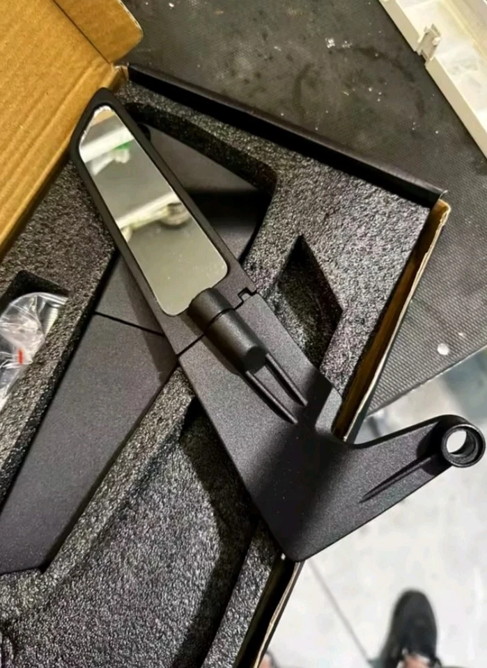 Aprilia Tuono V4 1100 Mirrors Black Aluminium CNC Winglet Style - Image 2 of 3