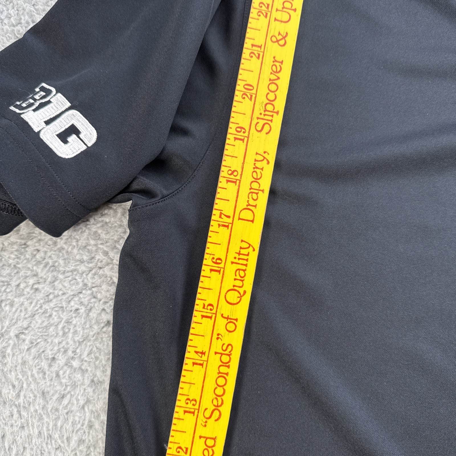 University Maryland Terps Under Armour Golf Polo Shirt Mens Large Black Big 10 thumbnail 5