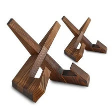  Pack of 2 Wooden Easel Stands for Display Decorative Plate Picture Frame 