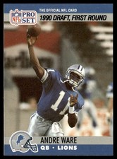 1990 Pro Set Andre Ware Rookie Detroit Lions #675