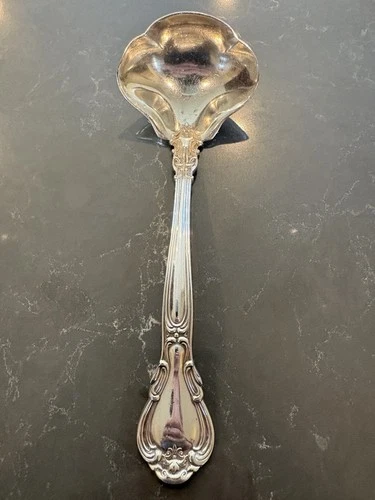 Gorham Chantilly Sterling Silver Gravy Ladle - 6 7/8" Serving Spoon - No Mono