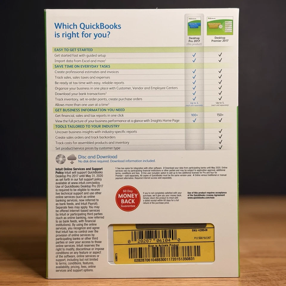 NEW Quickbooks 2017 Desktop Pro Windows US Retail Accounting - SEALED - Image 3 of 4