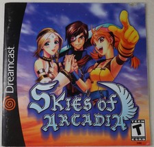 RARE Manga RPG Skies of Arcadia (SEGA Dreamcast, 2000) Complete