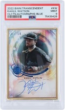 Kahlil Watson Marlins Signed 2022 Bowman Framed #TCA-KW #1/10 PSA 9 Rookie Card