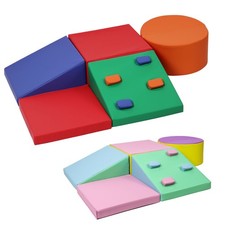 5-Piece Set Climbing Toys Kids Foam Blocks Toddler Climbing Toy Crawling Sliding