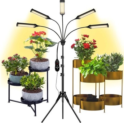 Grow Lights Indoor Plants Full Spectrum led Grow Light W/ Stand Auto On/Off