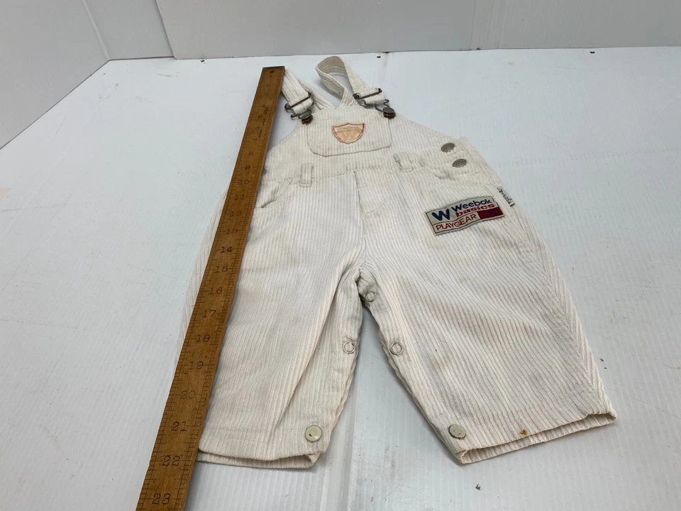 Lot of 2 Vintage Baby Toddler Child Boy Kid Overalls 70's & 80's Weebook/Mc kids - Image 3 of 4