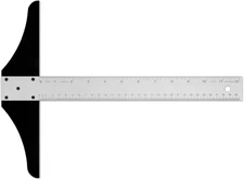 12-Inch Non Slip Standard Aluminum T-Square for Art Framing & Drafting, Silver