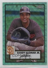 2021 Topps Chrome Platinum Anniversary Aqua Wave Refractor Sandy Alomar Jr rf2