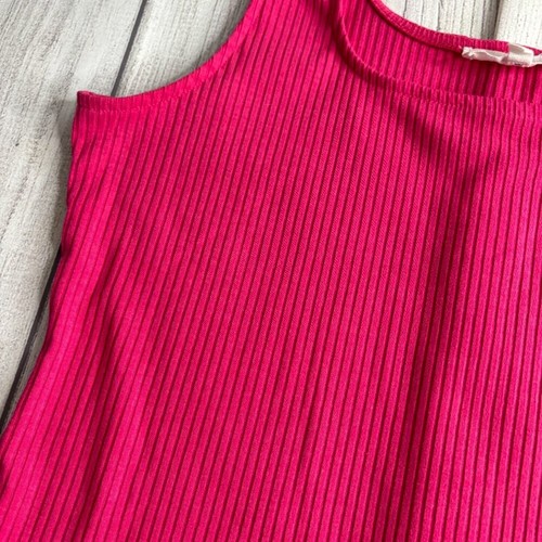 Workshop Bright Pink Ribbed Tank Top Size Medium - Picture 3 of 5