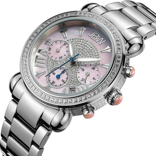 $1930 MSRP| JBW Women's Victory Watch SS Mother Of Pearl Diamond Bezel - Picture 2 of 11
