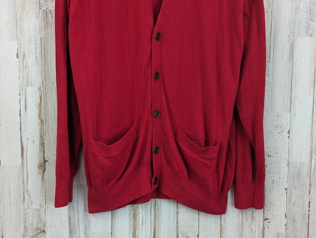VTG Orvis Cashmere Blend Cardigan Sweater Womens L Red