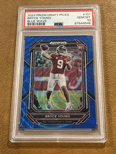 Bryce Young 2023 Prizm Draft Picks Blue Wave /249 #101 Rookie RC PSA 10 - Picture 1 of 2