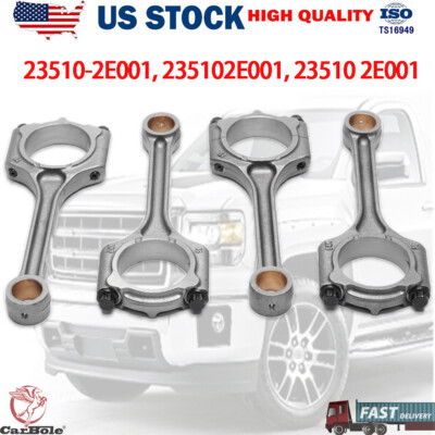 4Pcs Connecting Rods 23510-2E410 For Kia Soul Forte5 Optima Hyundai Tucson 2.0L