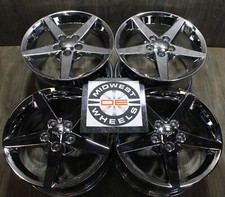 2005-2013 C6 Corvette 18 Chrome Wheels 18x8.5 18x10 Rear Nice Replica Set