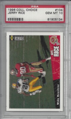 1996 Upper Deck (Collector's Choice) Jerry Rice #380 GEM MINT PSA 10 | eBay