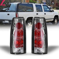 For 1992-1999 Chevy Suburban 15002500 Tail Lights Chrome Clear Rear Signal Lamp