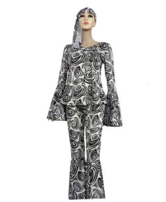 Dancing Queen Costume Ladies 1970's Fancy Dress 70s Costume Disco Diva Outfit