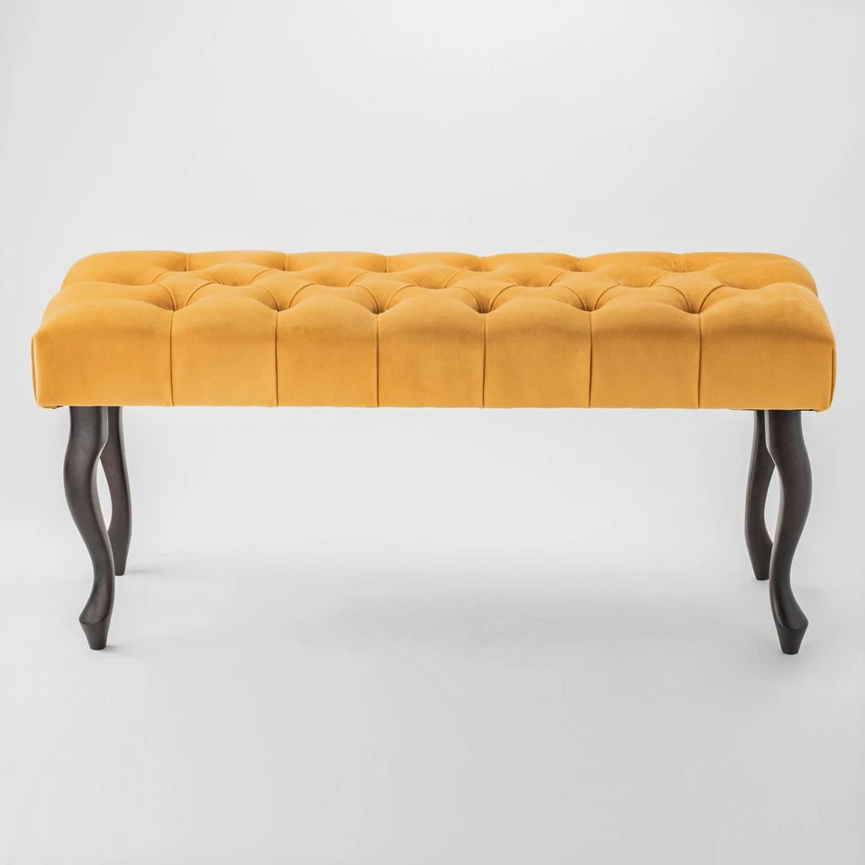 Sitzbank Polsterbank Chesterfield Umkleidebank  Diele gesteppte Flurbank Hocker - Bild 3 von 4