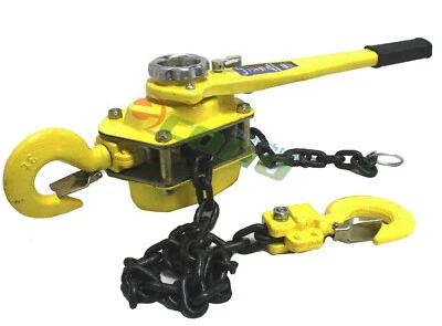INFINITY 6 Ton 5ft Ratcheting Lever Block Chain Hoist Come Along Puller Pulley w/Hooks