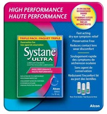 Systane Ultra Lubricant Eye Drops, High Performane 10 mL Pack of 3