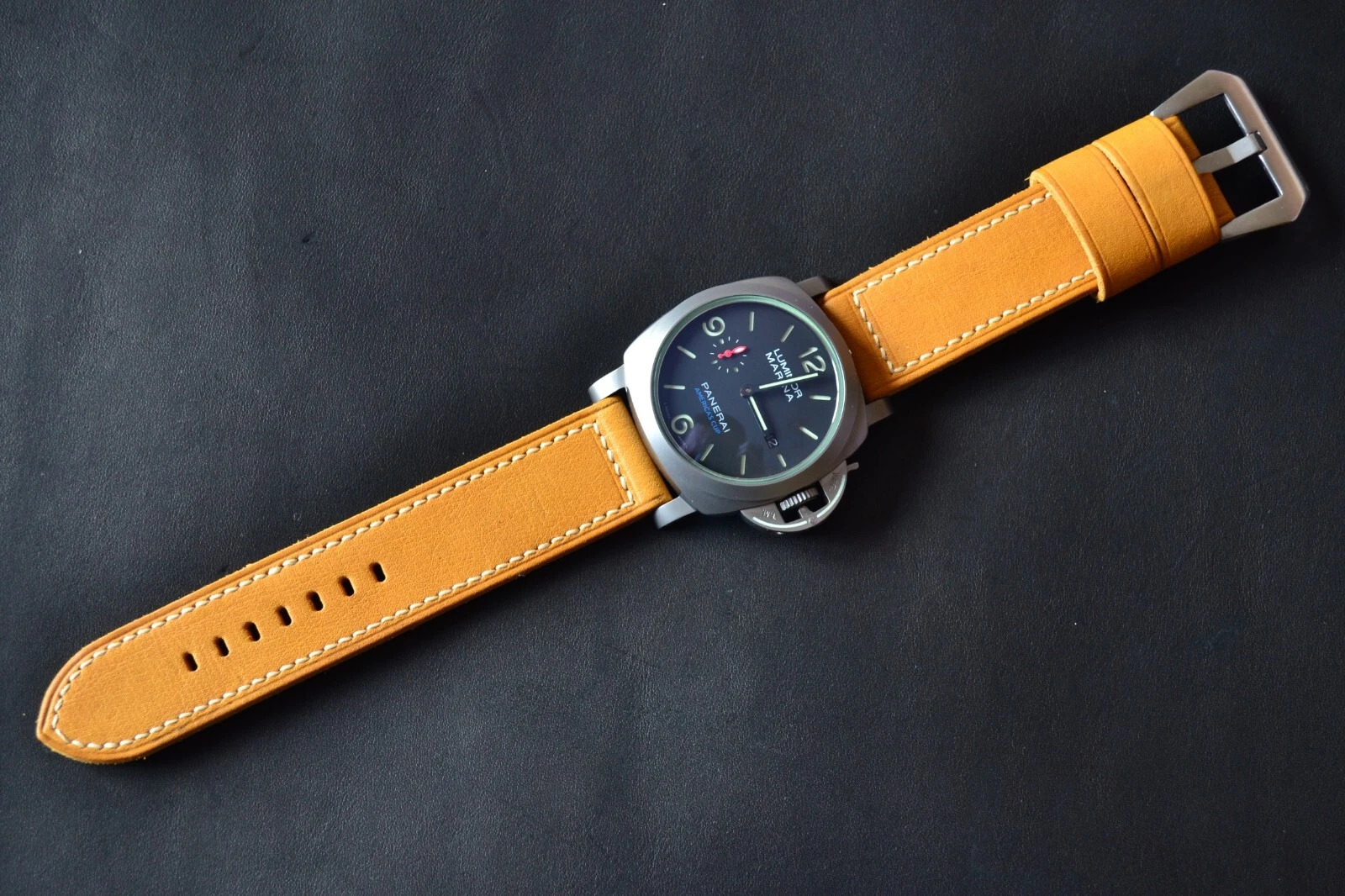 Yellow Watch Band 20,21,22,23,24,26mm/ Handmade Soft Genuine Leather Watch Strap