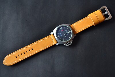 Yellow Watch Band 20,21,22,23,24,26mm/ Handmade Soft Genuine Leather Watch Strap