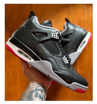 Men's Jordan 4 Retro “Bred Reimagined” Sneakers – Size 10 – BRAND