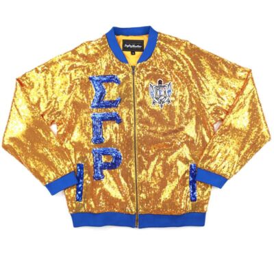Sigma Gamma Rho M4 Sequin Jacket Gold