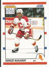 SERGEI MAKAROV 1990-91 SCORE ALL ROOKIE TEAM CARD NEAR MINT+ CONDITION