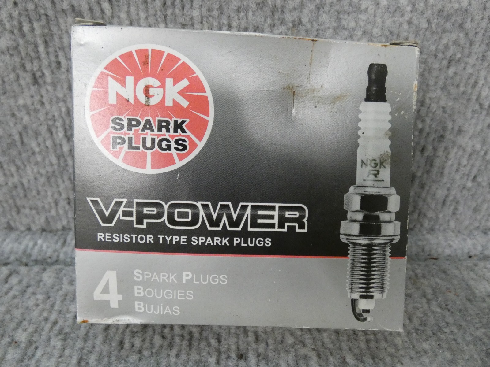 PACK OF 4 V POWER NGK SPARK PLUGS BKR7E 4644