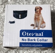 New Oternal No Bark Dog Collar Sensitivity Adjustable Model PET852 Black NIB