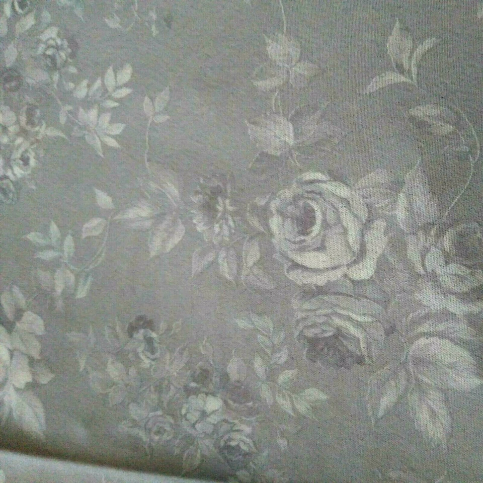 Purple Damask Rose Fabric Lightweight Floral 58 X 36 Cottage Romance Farmhouse - Image 3 of 4
