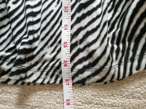 TART Women's White Black Zebra Halter Maxi Dress Soft Stretch Sz S Casual Summer - Picture 12 of 12