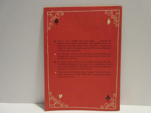 Vintage Ephemera Booklet Around The World in 20 Card Games Unique 1960 - Picture 3 of 5
