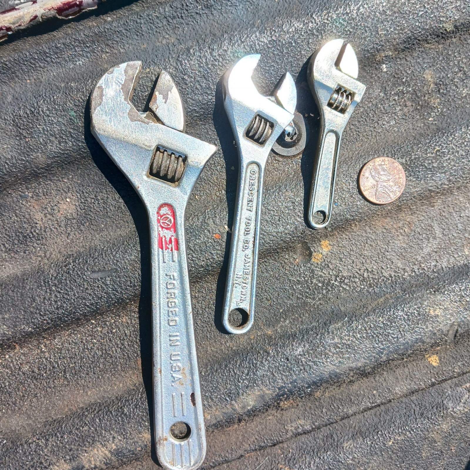 Lot Of 3 Vintage Adjustable Wrenches 6in, 4in 3in eBay
