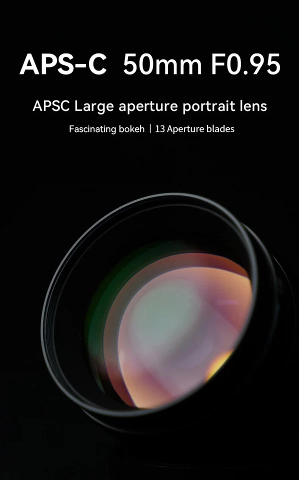 Lente principal de gran apertura 50 mm F0,95 APS-C para montura Canon EF-M RF Sony E Fuji X Foto 3 de 4