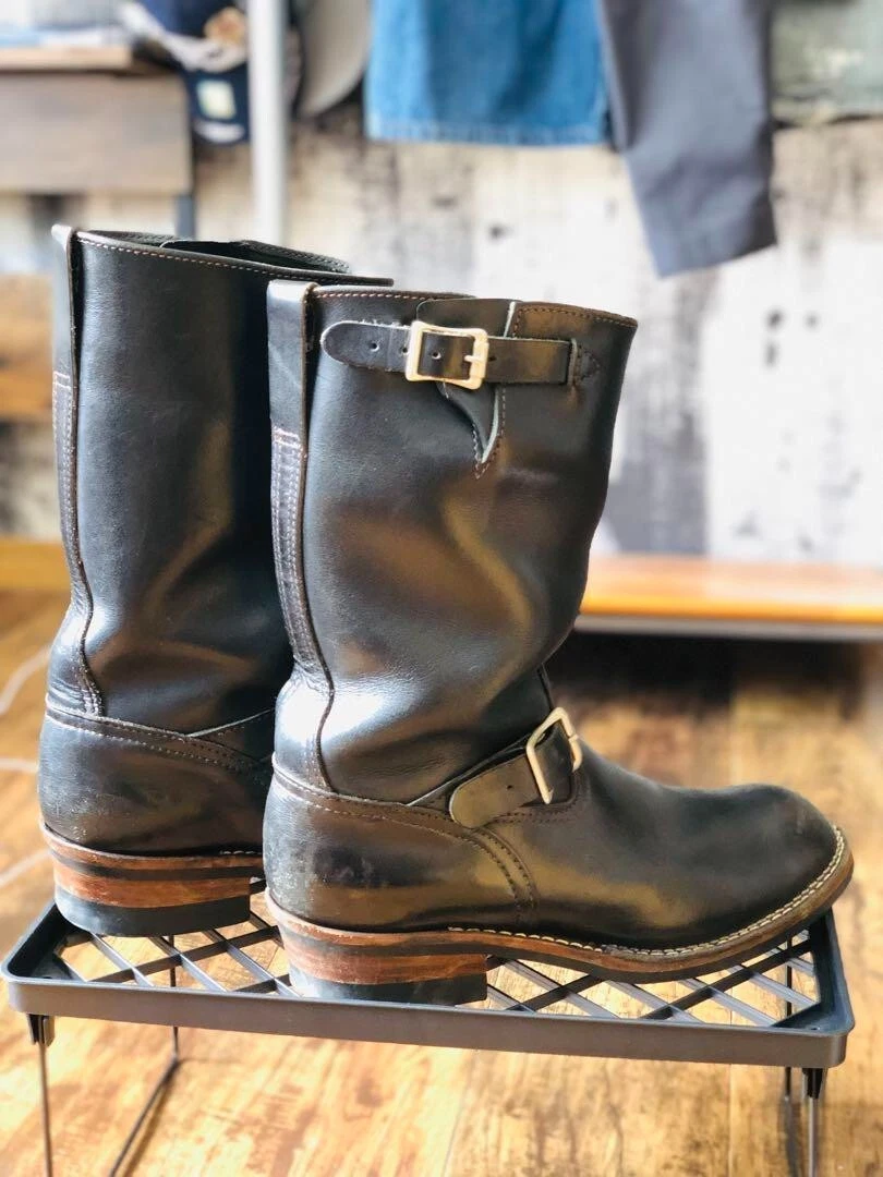 Wesco Boss Engineer Long Boots Vibram Leather Black US9.5 27.5cm