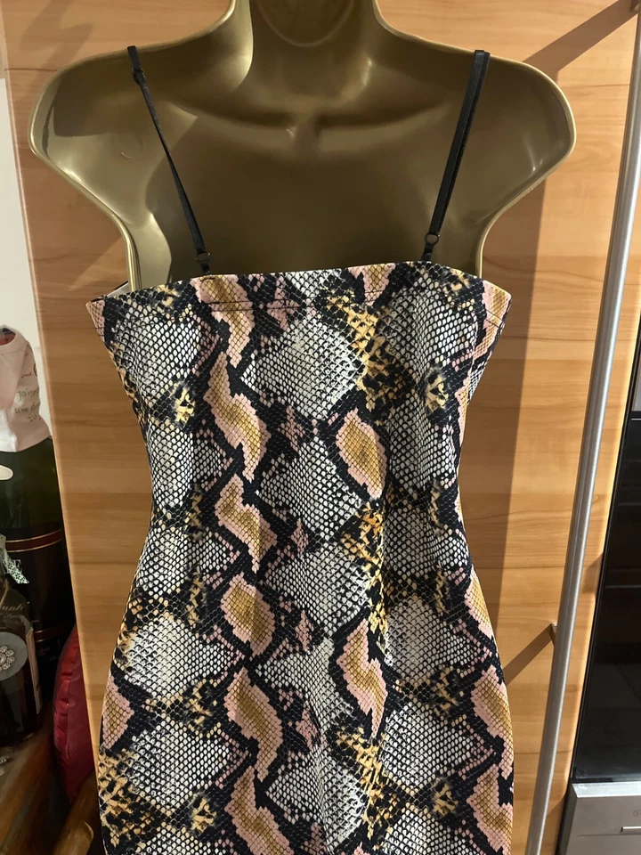 Neu mit Etikett Malabay Kleid mit Schlangen Muster Sexy Grosse M 38 Party Urlaub - Bild 4 von 4