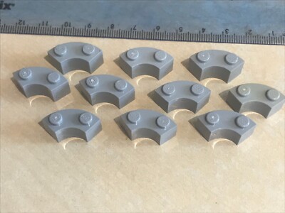 Lego 10 x Steine Turm / Runde Ecke 2 x 2 Makkaroni GRAU gemischtes Netz -- siehe Hinweise