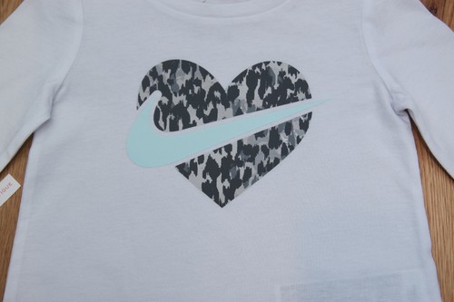 Nike Girl Long Sleeve T-Shirt & Leggings Set~White, Gray & Mint Green ~ Size 4 ~ - Picture 2 of 3