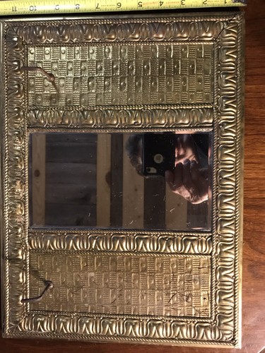 Vintage Decorative Brass Wall Clothes brush set with Mirror - Picture 8 of 12