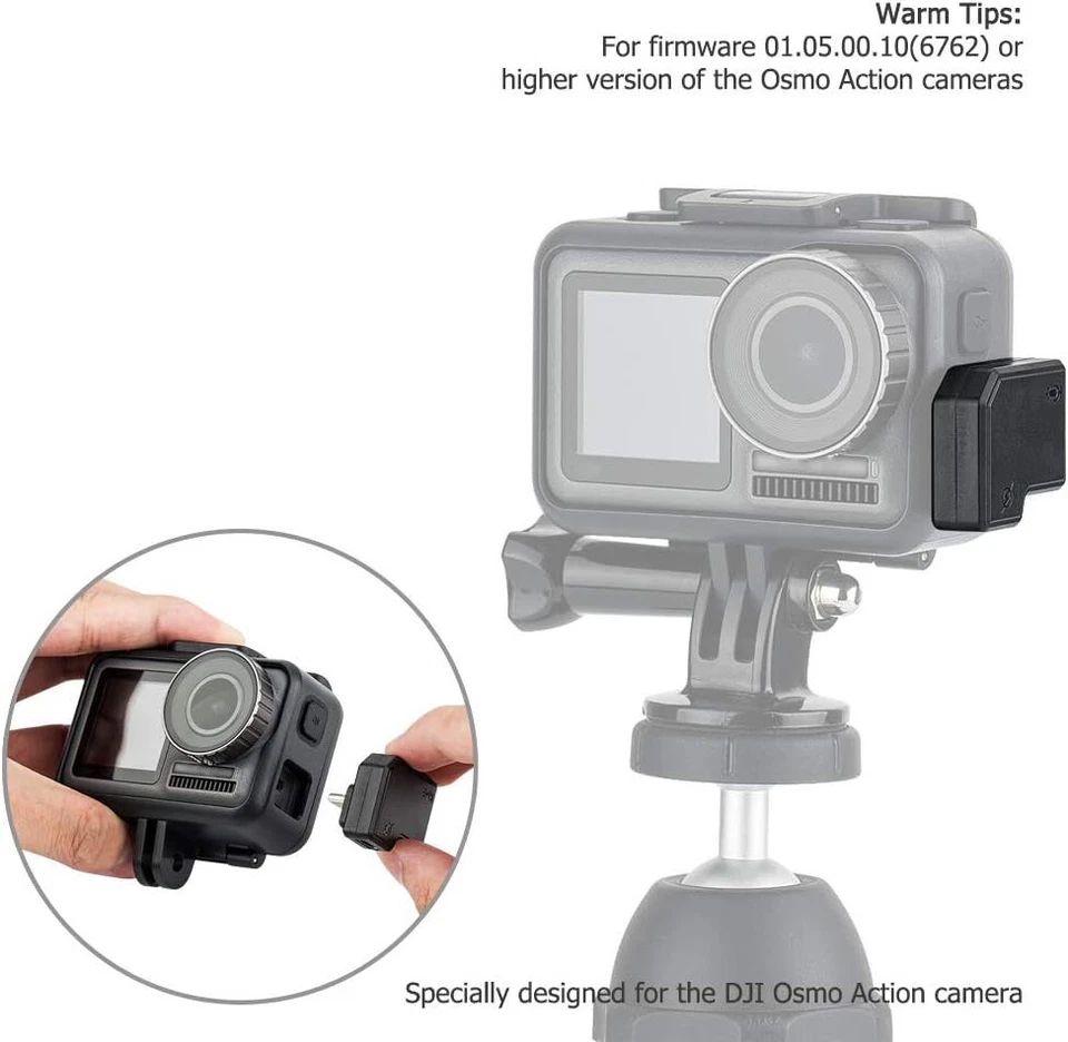 Adaptador USB-C de micrófono de audio de 3,5 mm accesorios para cámara de acción DJI Osmo Foto 2 de 4