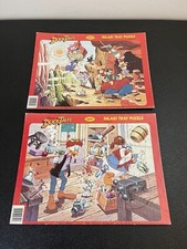 VTG 1986 Disney DUCKTALES Inlaid Tray Puzzle Lot Of 2 JAYMAR MADE IN USA