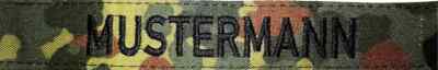 Name strips name band Bundeswehr with or without Hook and Loop different variants