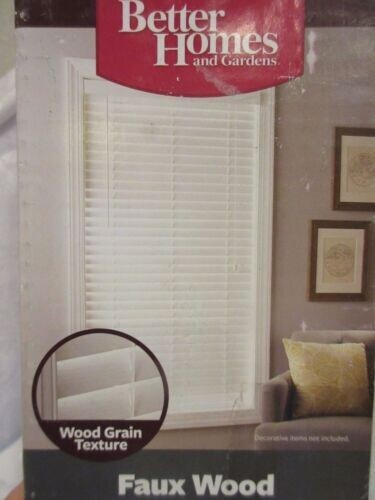 Better Homes and Gardens 2" Faux Wood Finished PVC Window Blind, White 23" x 48" - Picture 2 of 5