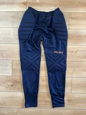 Kelme Soccer Pants Mens XL Blue Goalie Goal Keeper Padded Elastic Waist