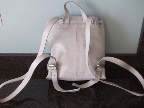 Clarks 'Raelyn Mini' light grey leather shoulder bag rucksack backpack new - Picture 2 of 11