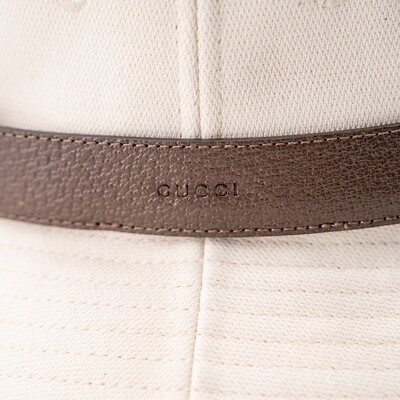 size S - Gucci Cotton Bucket Hat With Chin Strap Leather | eBay display picture 3